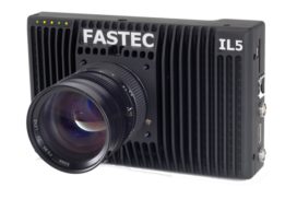 Front of Fastec Imaging TS5 high speed camera for slow motion analysis in industrial and research high speed applications