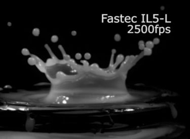 Milk drop splash filmed in slow motion with Fastec high speed camera