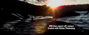 Sunset over flowing water filmed in slow motion with a Fastec TS3 high speed camera