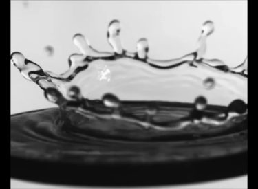 Water drop splash filmed in slow motion with Fastec high speed camera