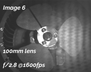 Use a larger lens to film sharp images of background objects with a Fastec high speed camera
